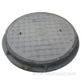 Round cast iron sewer manhole cover frame